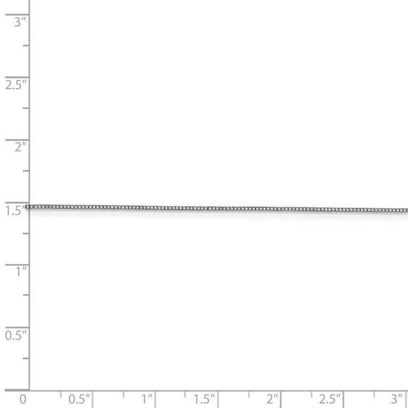 0.7mm 14k White Gold Box Chain Necklace, 28 Inch - Picture 4 of 7